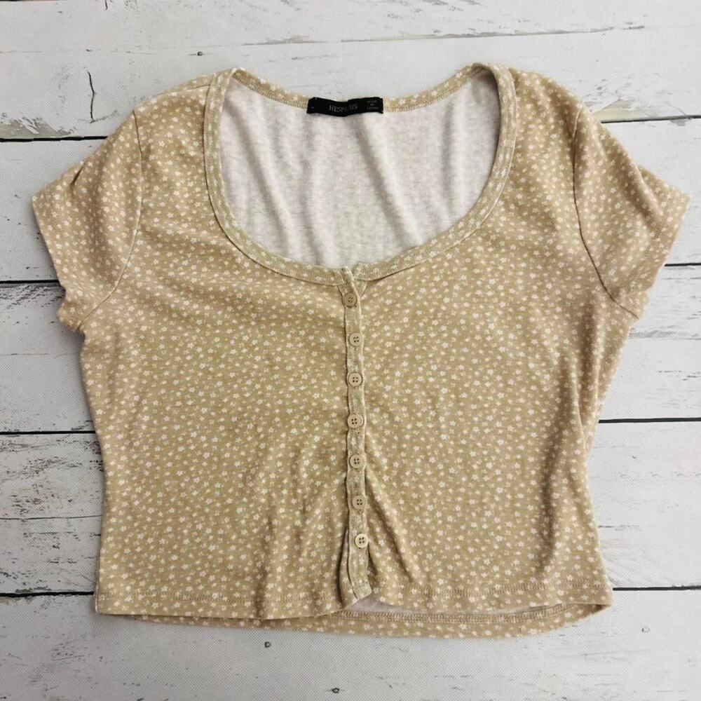 Hesperus beige floral button up